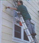 Joe, painting during the Christmas in April project